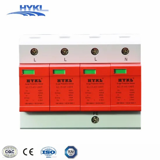 Hykl Best Price T1+T2 230V 420V 15ka 65ka 100ka SPD 4p SPD Narrow Size Lightning Surge Protective Device