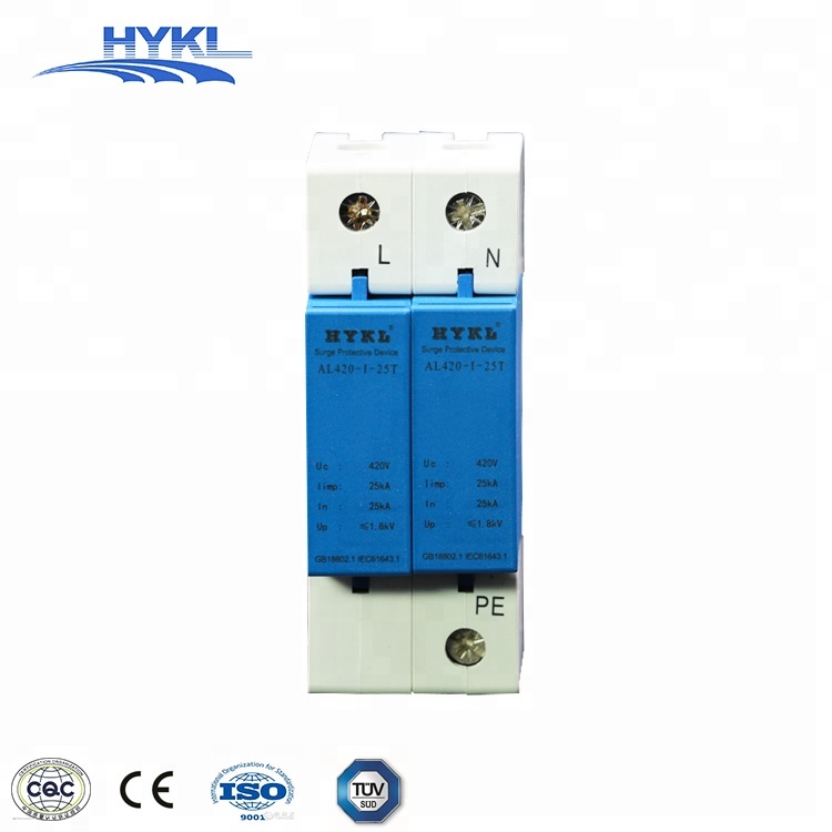 HYKL DC AC Power Supply Surge Arrester Spd 40ka Lighting Surge Protector 4p SPD