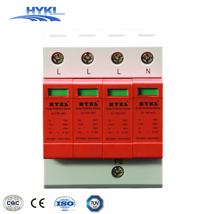 HYKL 2P L+N(PE) Uc 750v In 20ka Imax 40ka SPD Surge Protector Device Surge Arrester