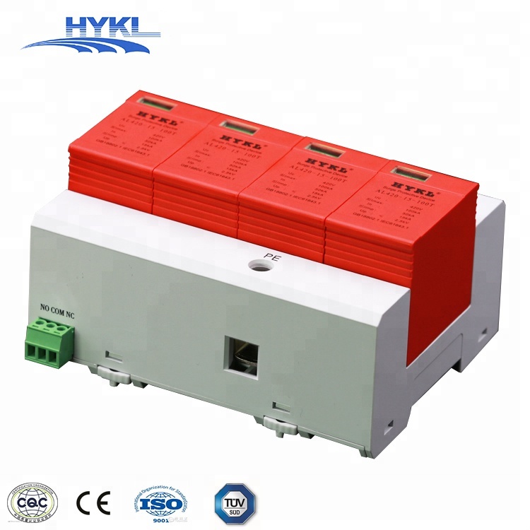 HYKL Varistors B+C surge arrester spd voltage surge protector device tvss 20ka lightning 220v 3pahse surge suppressor