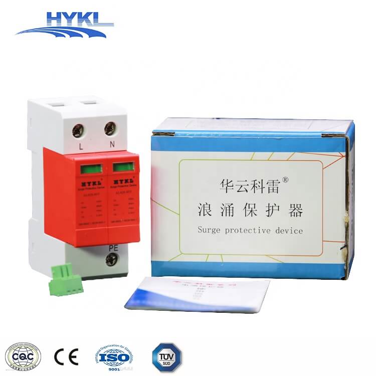 HYKL Type 3 Class D 400Vac 20KA Ac Power Supply OEM SPD Surge Protection Device 