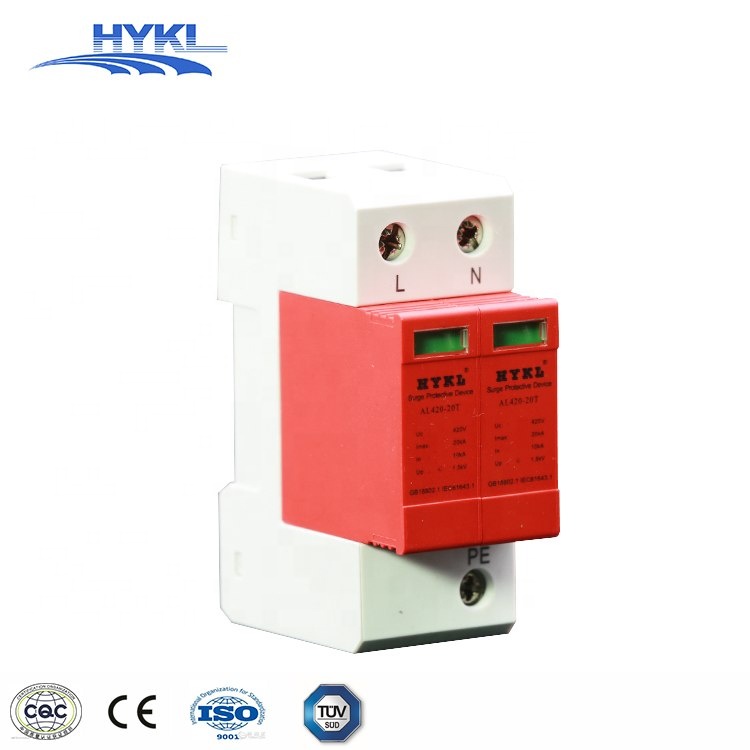 HYKL Type 3 Class D 400Vac 20KA Ac Power Supply OEM SPD Surge Protection Device 