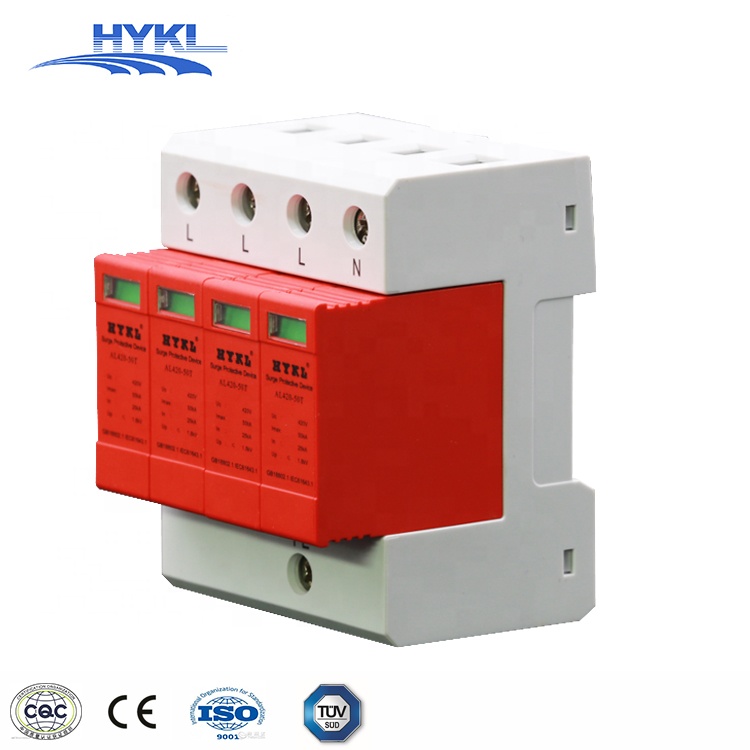 HYKL Class II+III house electrical application lightning protection spd 420V 25KA 50KA surge protective device 