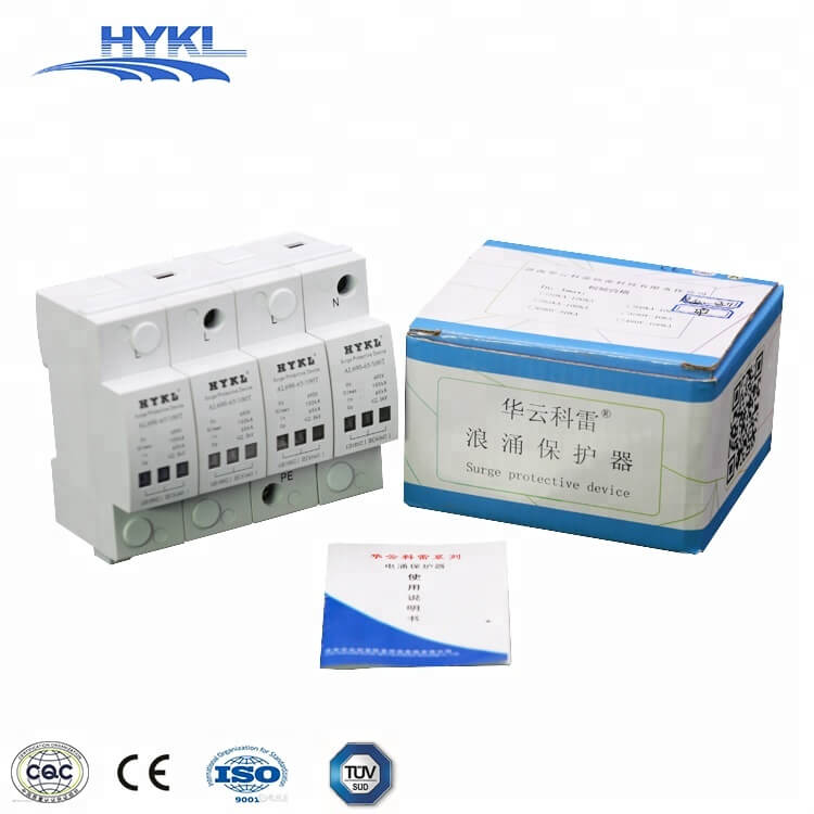 HYKL Uc 420Vac 15KA 3P+NPE Type 1 Lightning Protection Surge Protection Device