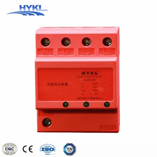 Low Voltage 20ka 40ka 2p 3p 4p 275V 420V 230V AC DIN Rail Surge Protective Device Lightning SPD